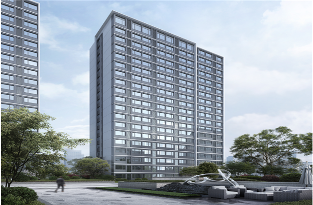 杭州市首座近零能耗住宅建筑临安宸锦学府主体结顶
